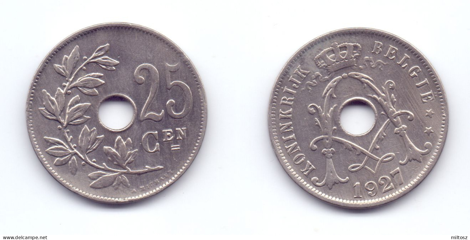 Belgium 25 Centimes 1927 (Dutch Legend) - 25 Centimes
