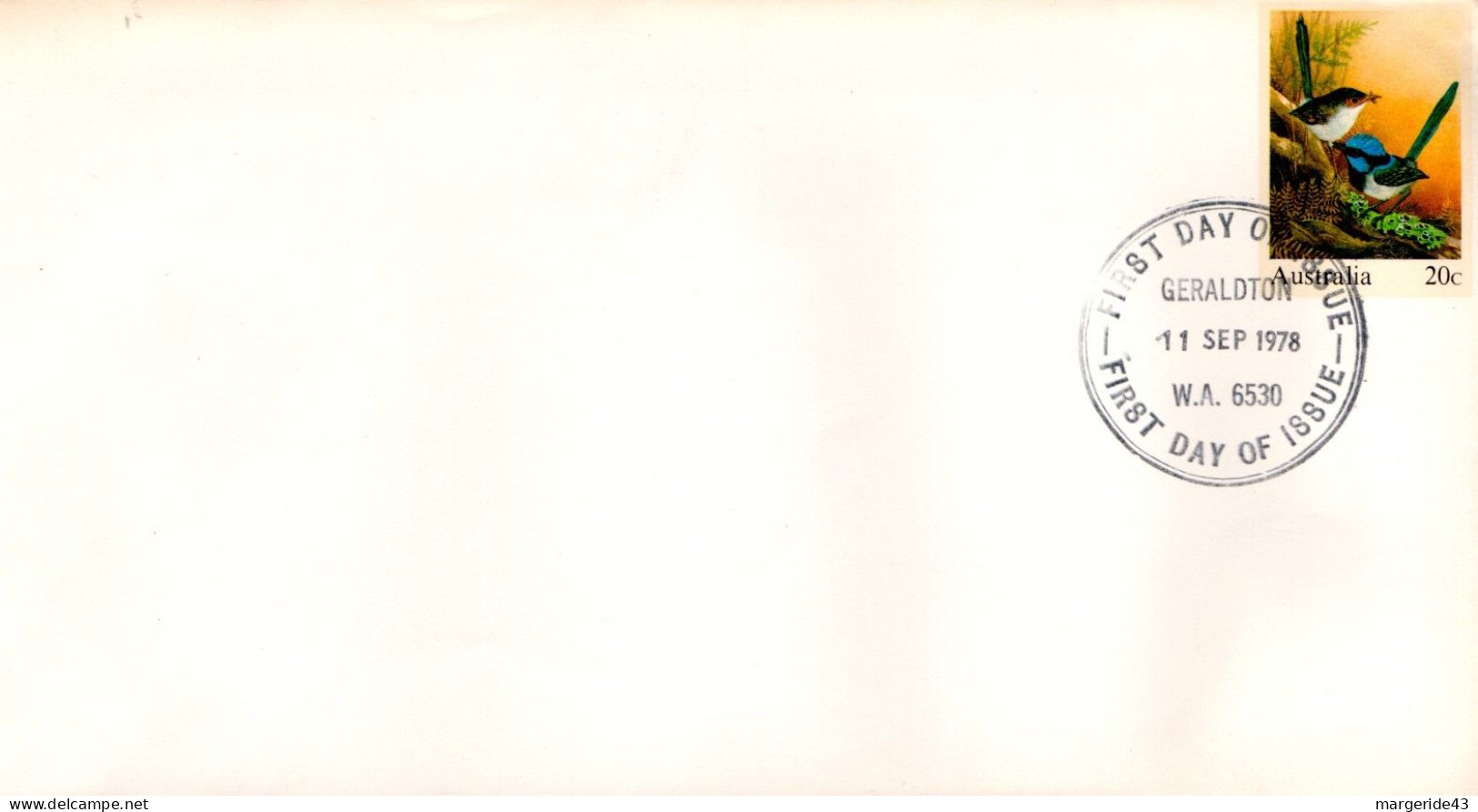 AUSTRALIE ENTIER FDC OISEAUX 1978 - Enteros Postales