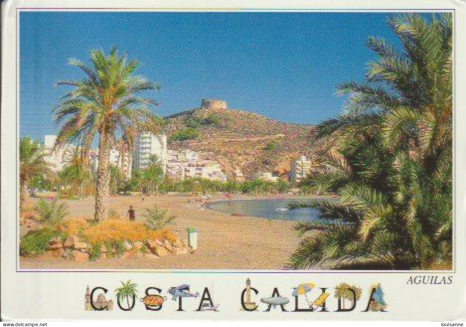 COSTA  CALIDA  - AGUILAS-  (  MURCIA )   C P M  ( 24 / 2 / 121  ) - Murcia