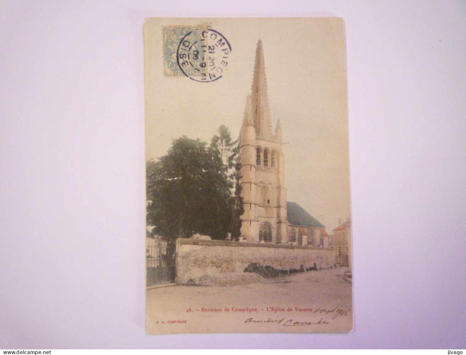 2024 - 739  VENETTE  (Oise)  :  L'EGLISE De VENETTE   1906   XXX - Venette