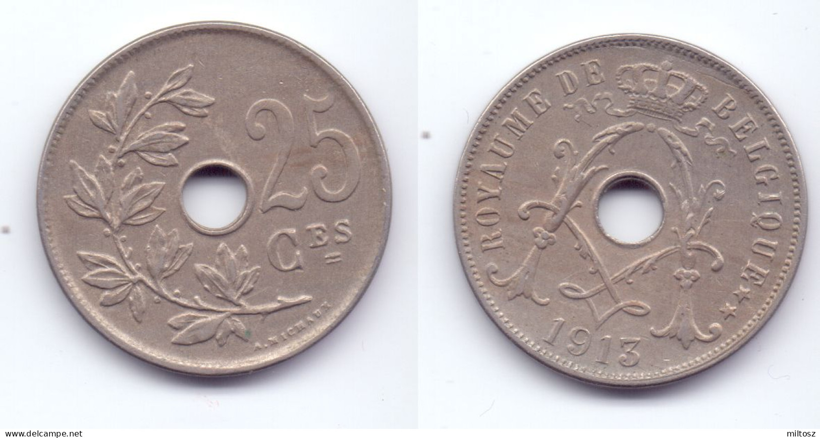 Belgium 25 Centimes 1913 (French Legend) - 25 Centimes