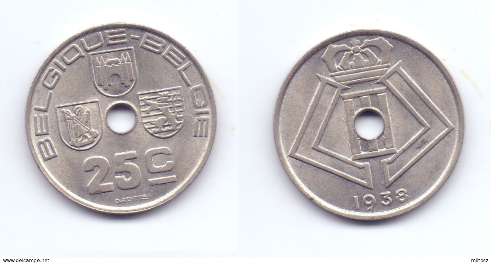 Belgium 25 Centimes 1938 BELGIQUE-BELGIE - 25 Cent