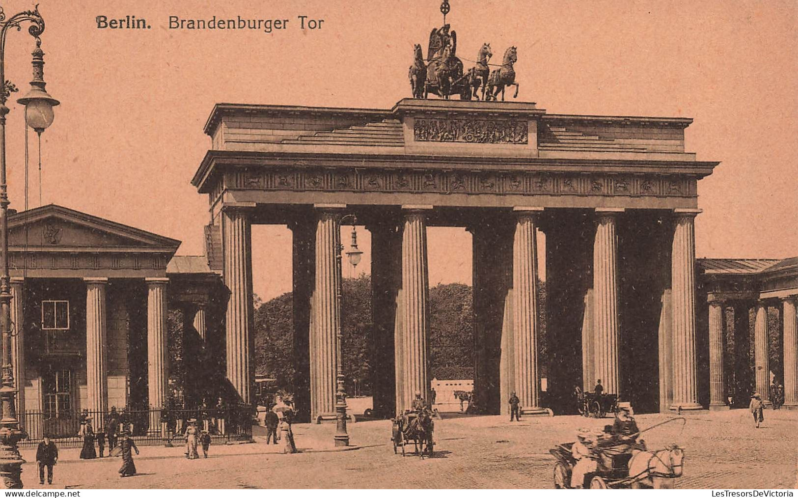 ALLEMAGNE - Berlin - Brandenburger Tor - Vue Générale De La Porte De Brandebourg - Animé - Carte Postale Ancienne - Porta Di Brandeburgo