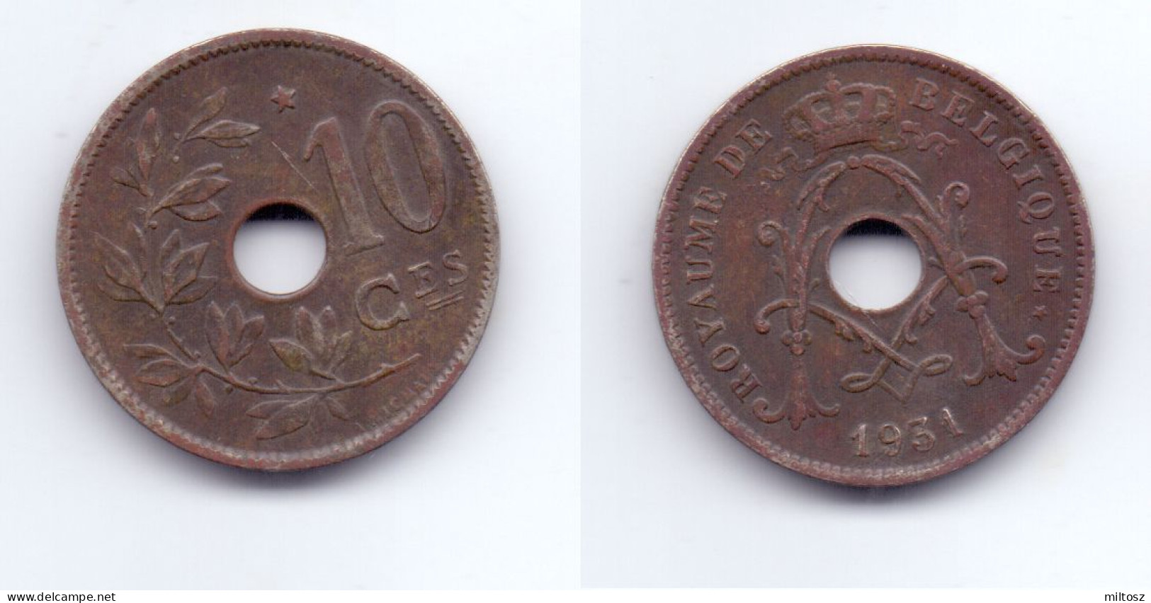 Belgium 10 Centimes 1931 (Dutch Legend) - 10 Cent