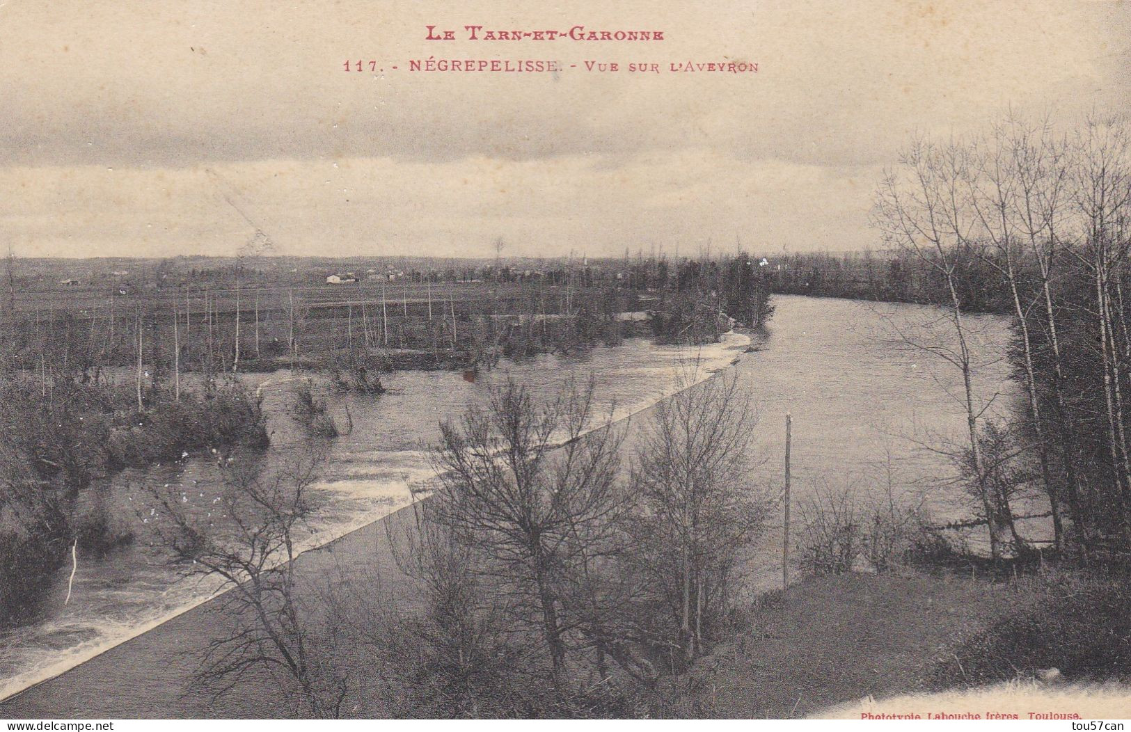 NEGREPELISSE  -  TARN & GARONNE  -  (82) -  CPA  -  VUE SUR L'AVEYRON - Negrepelisse