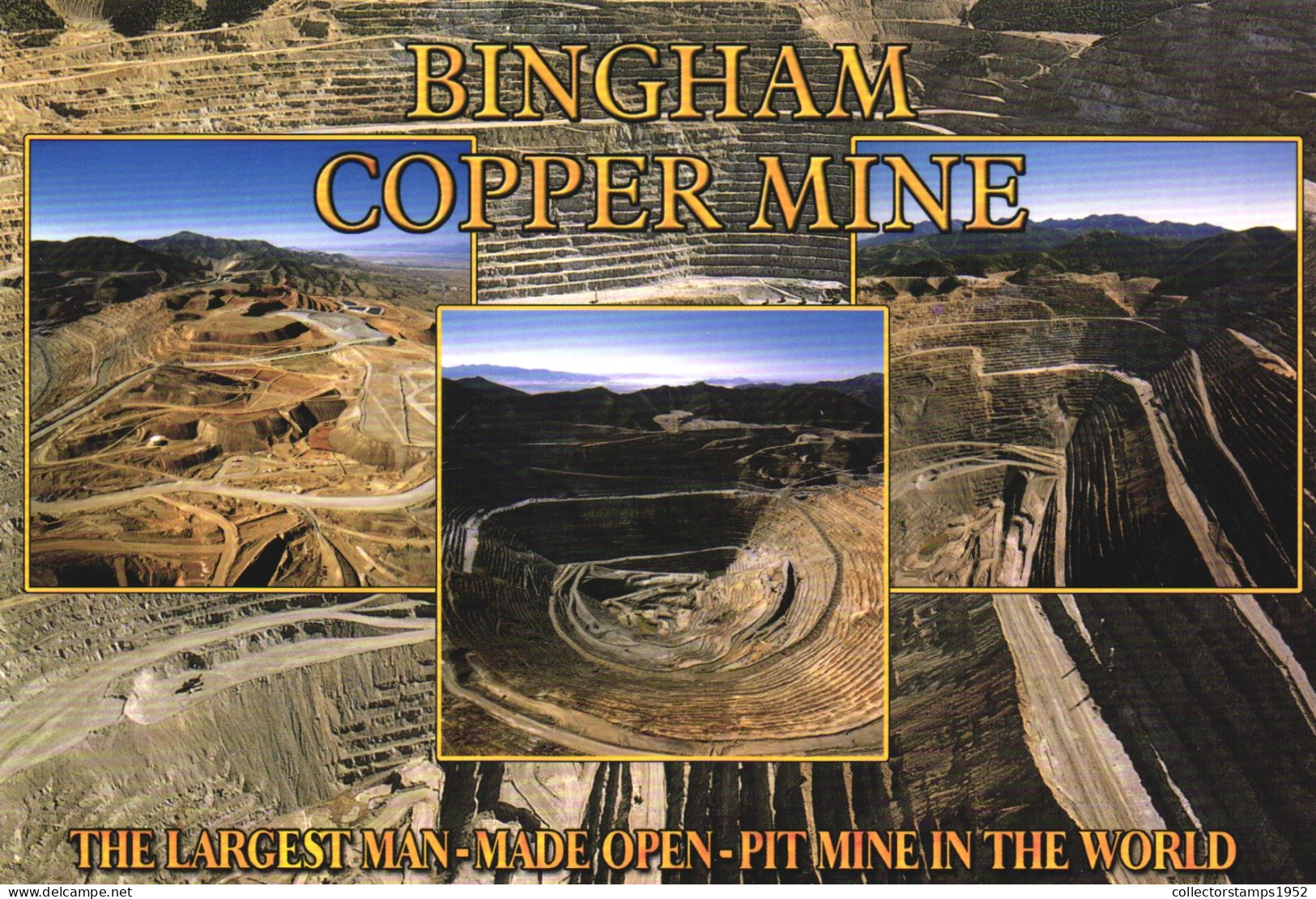 BINGHAM COPPER MINE, SALT LAKE CITY, UTAH, MULTIPLE VIEWS, PIT MINE, UNITED STATES, POSTCARD - Salt Lake City