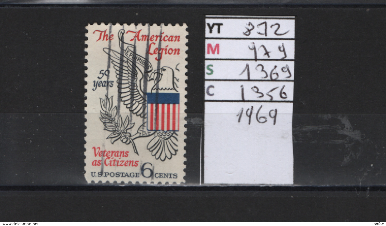 PRIX FIXE Obl 872 YT 979 MIC 1369 SCO 1356 GIB American Légion 1969 Etats Unis  58A/13 - Used Stamps