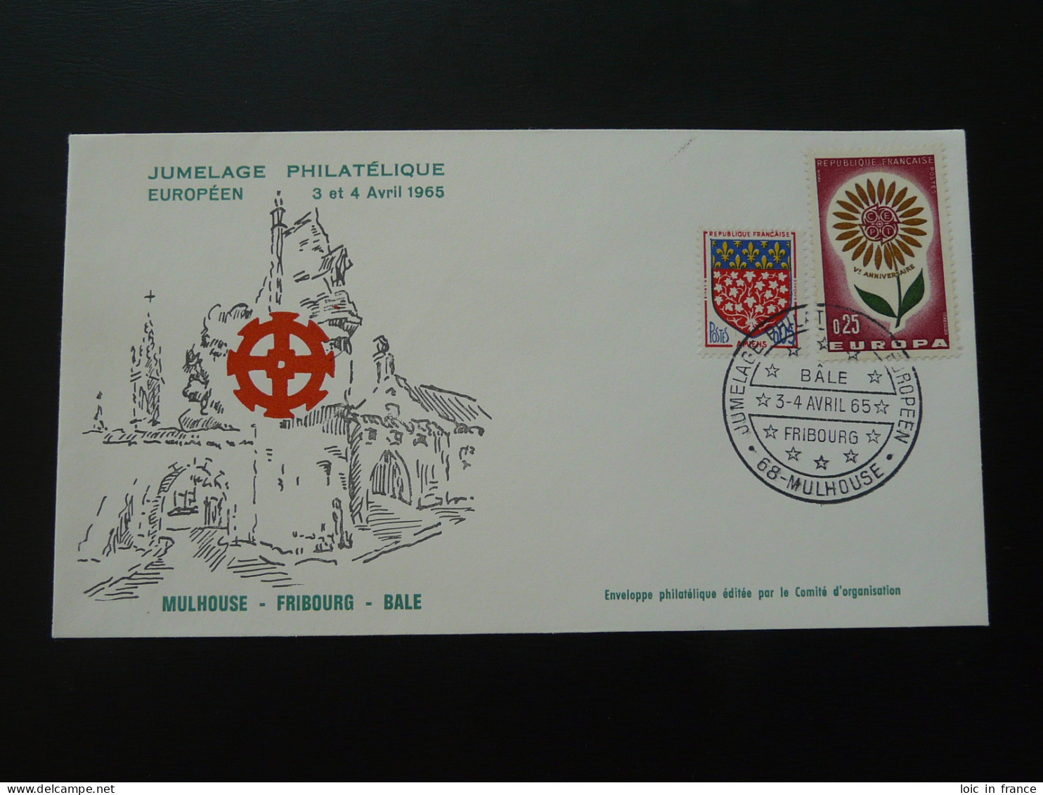 Lettre Cover Jumelage Européen Fribourg Bale Mulhouse 68 Haut Rhin 1965 - 1965