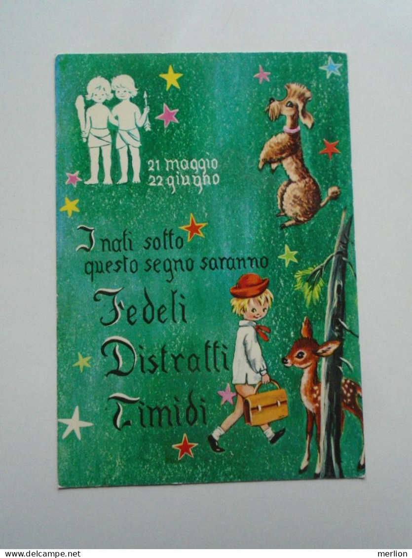 D201106   Astrology - GEMINI    -Italian Postcard  Cecami - Astrologie