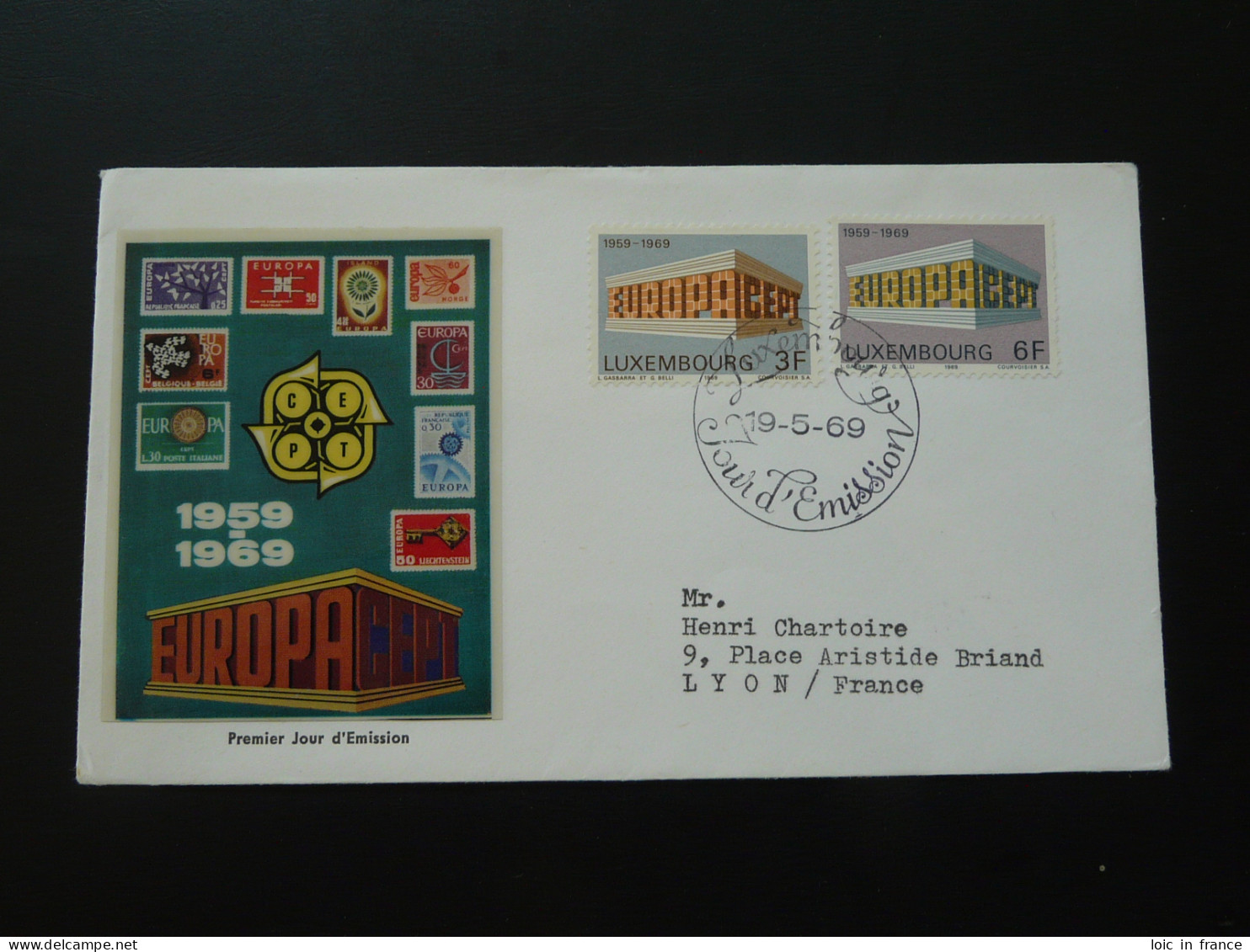 FDC Europa Cept Luxembourg 1969 - FDC