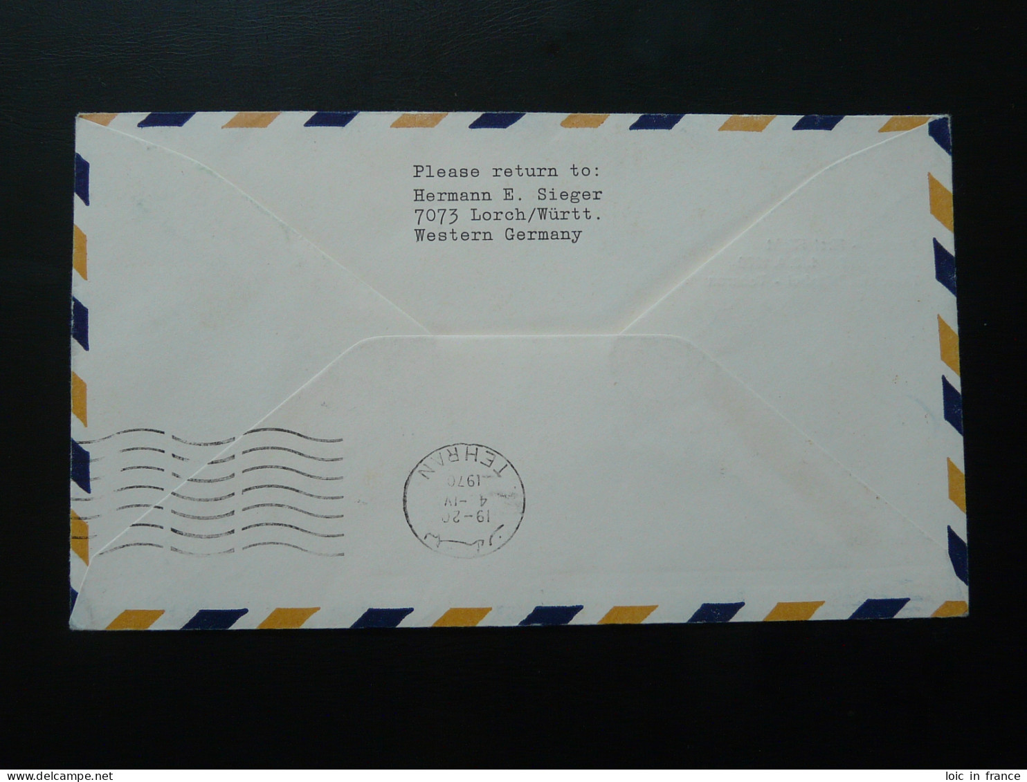 Lettre Premier Vol First Flight Cover Istanbul --> Tehran Iran Lufthansa 1970 - Storia Postale