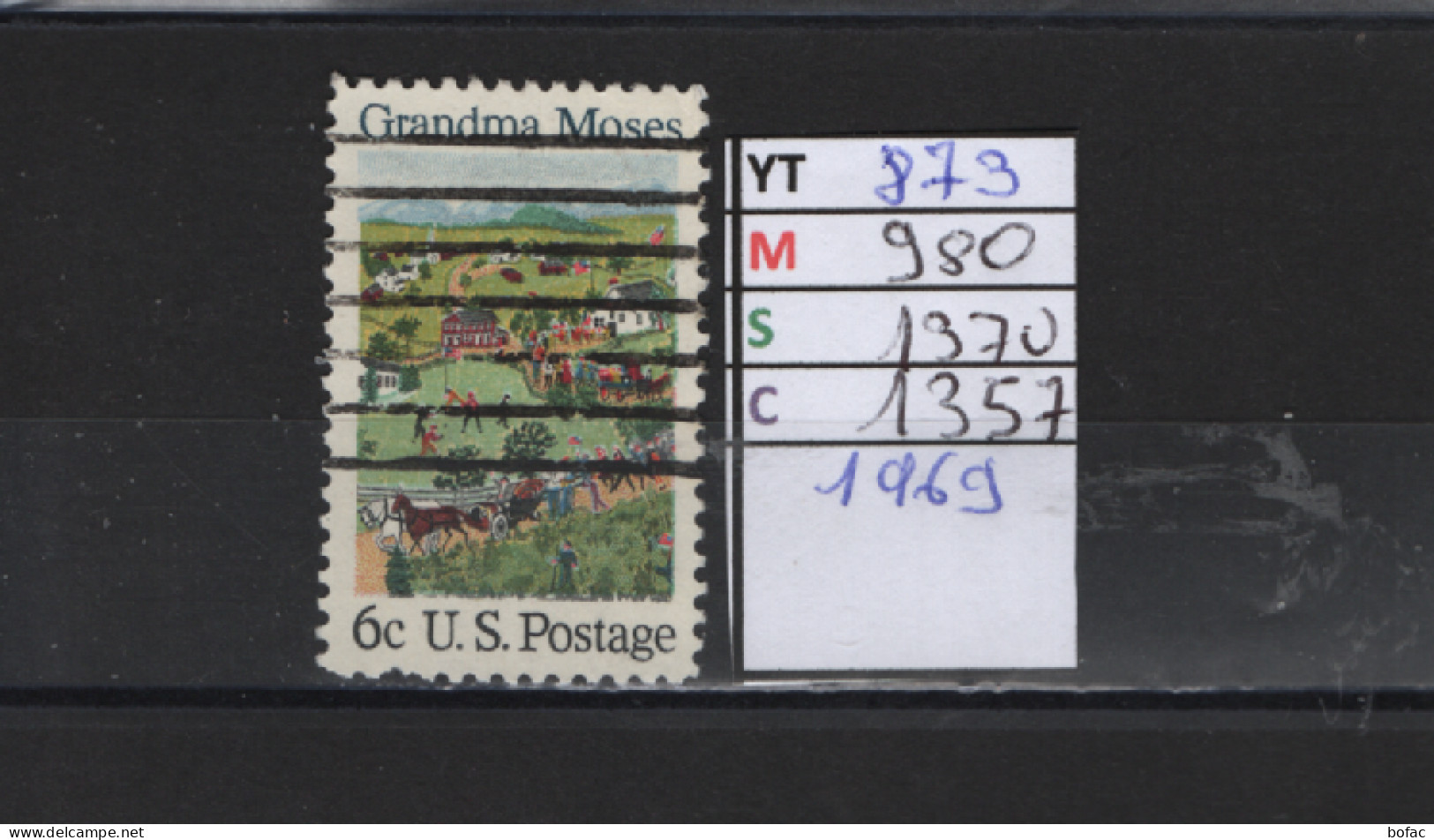 PRIX FIXE Obl 873 YT 980 MIC 1370 SCO 1357GIB Grandma Moses 1969 Etats Unis  58A/13 - Used Stamps