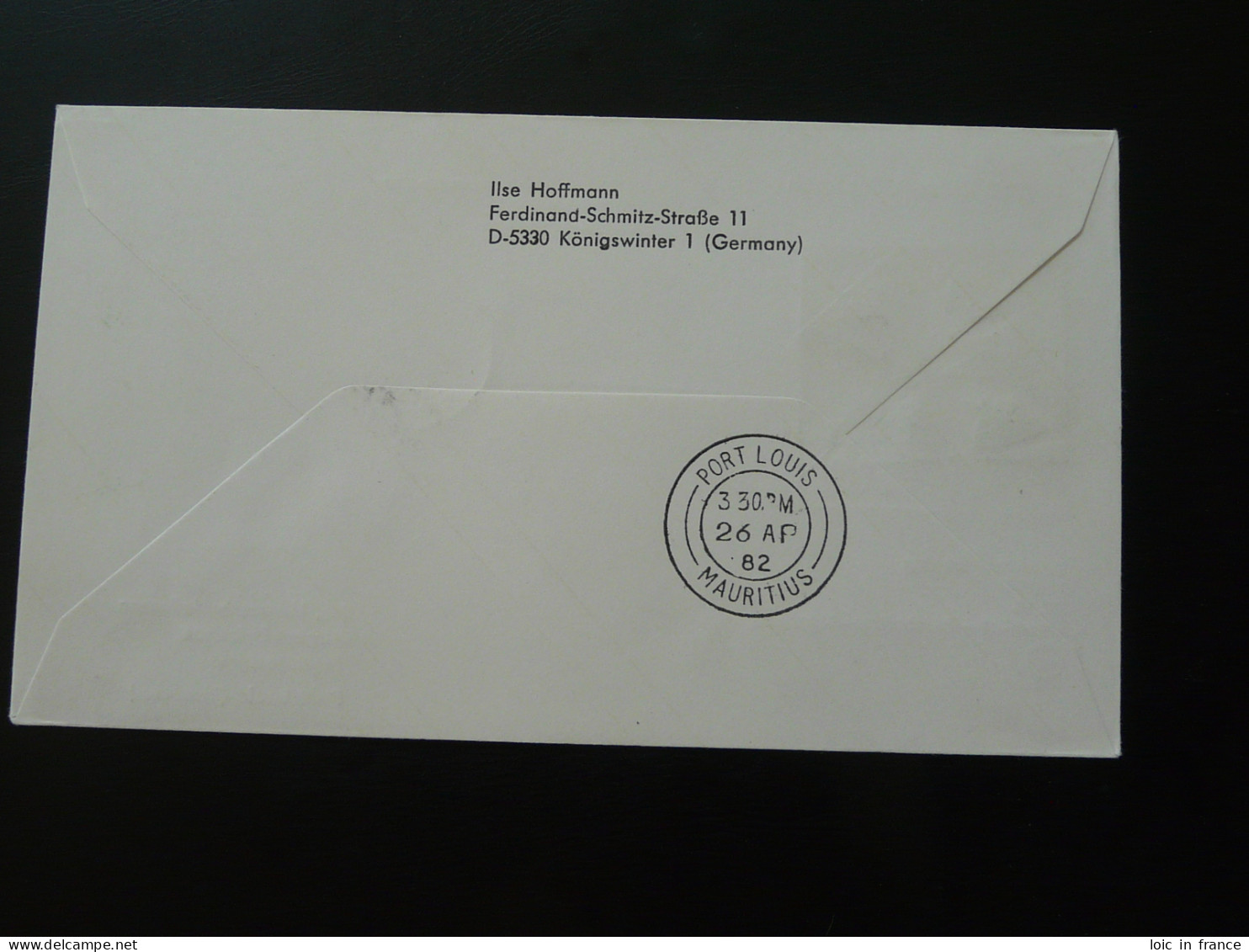 Lettre Premier Vol First Flight Cover Seychelles Mauritius DC10 Lufthansa 1982  - Seychelles (1976-...)