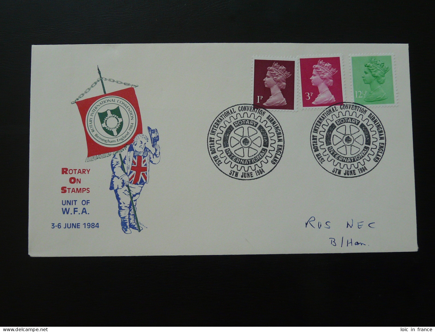 Lettre Cover Rotary International Convention Birmingham UK 1984 - Lettres & Documents