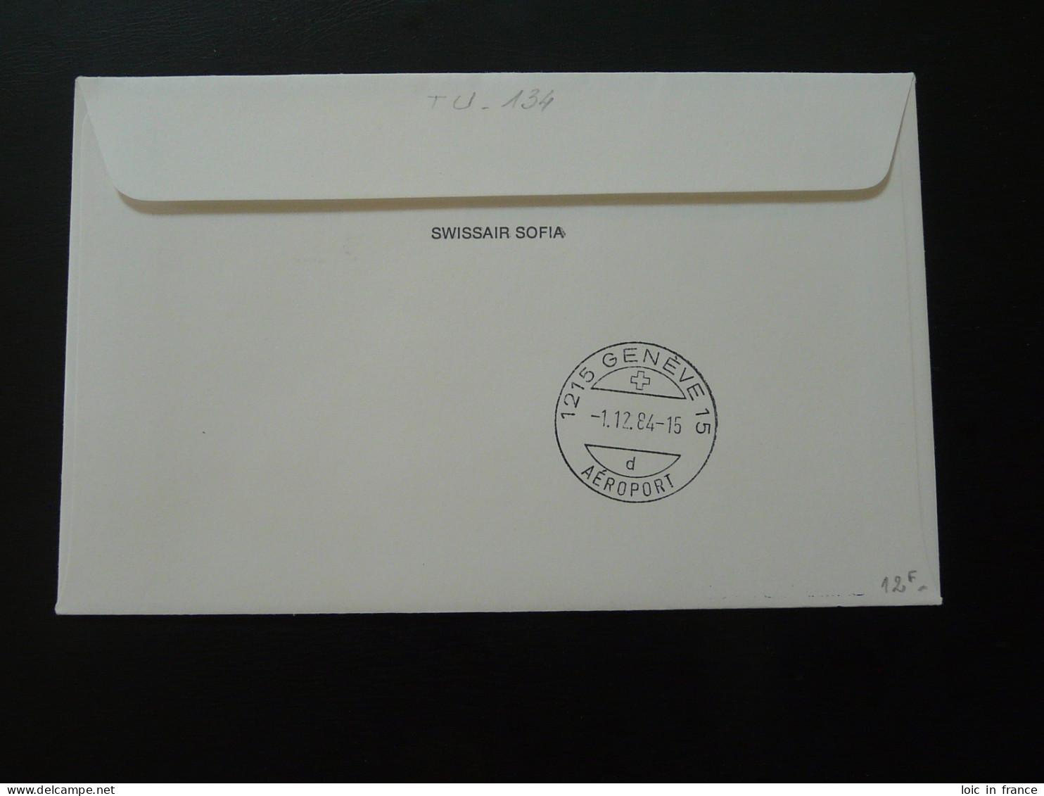 Lettre Premier Vol First Flight Cover Sofia Geneve Bulgaria Airlines 1984 - Covers & Documents