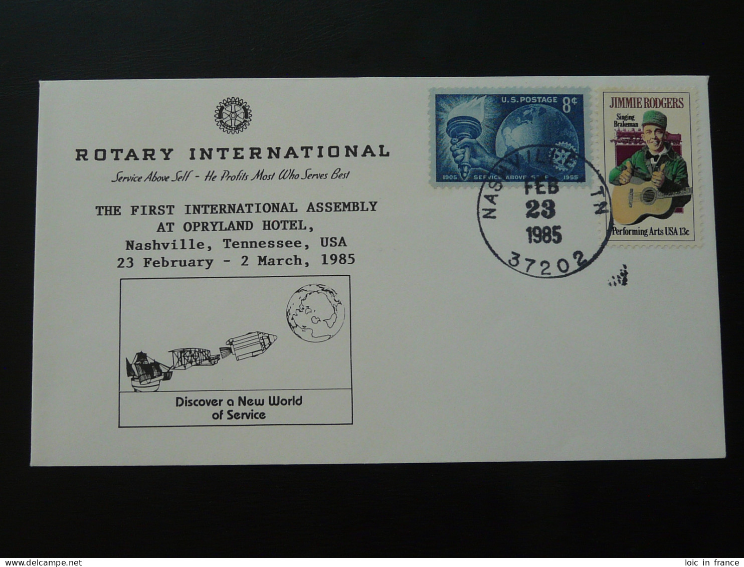 Lettre Cover Rotary International Conference Nashville USA 1985 (ex 1) - Schmuck-FDC