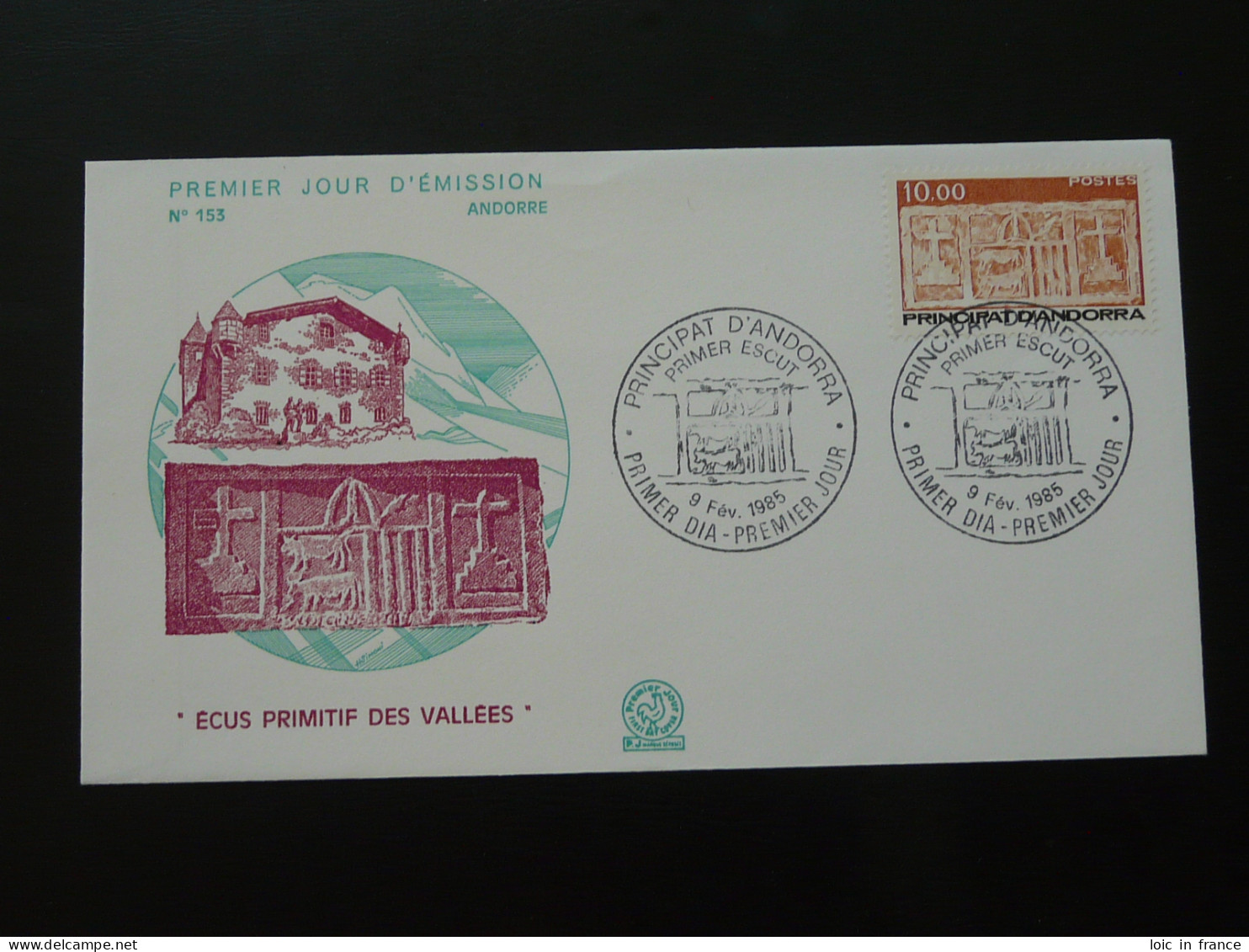 FDC écu Primitif Des Vallées Andorre 1985 - Covers & Documents