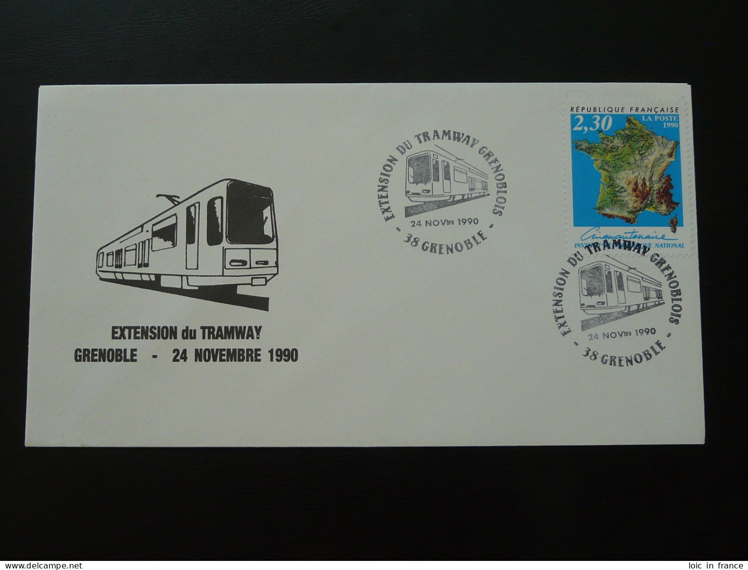 Lettre Cover Extension Tramway De Grenoble 38 Isère 1990 - Strassenbahnen
