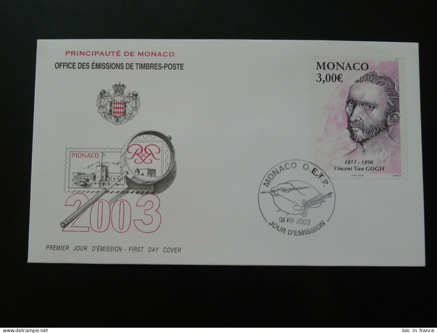 FDC Vincent Van Gogh Monaco 2003 - Impressionisme