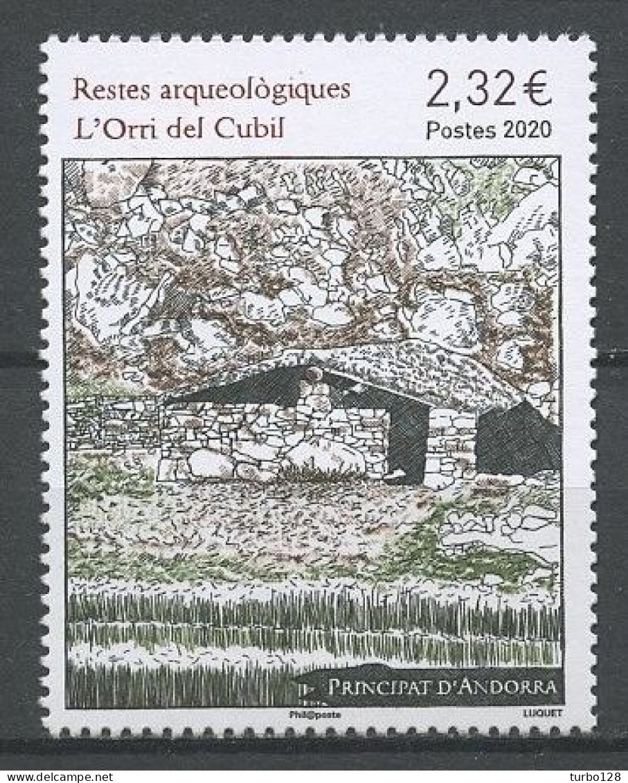 ANDORRE 2020 N° 847 ** Neuf MNH Superbe Archéologie Site De L' Orri Del Cubil Abri Garde Troupeau - Unused Stamps