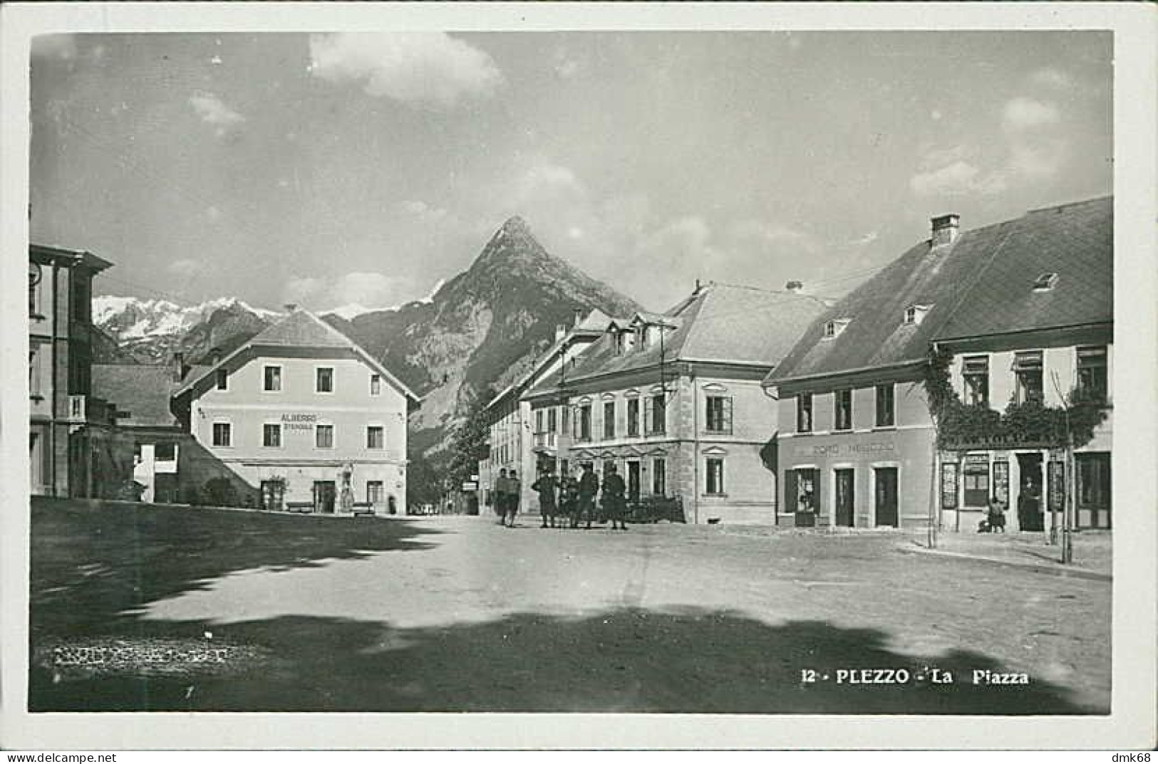 SLOVENIA - PLEZZO - LA PIAZZA - RPPC POSTCARD 1930s (18044) - Slovenia