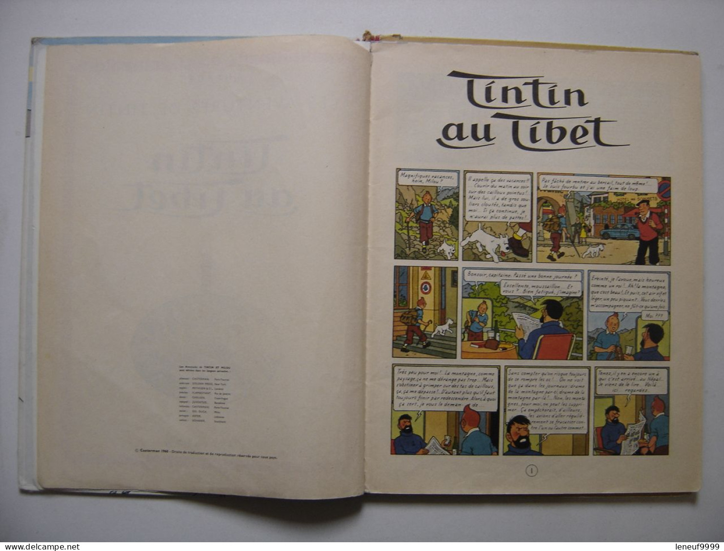 Tintin Au Tibet HERGE Les Aventures De Tintin 1960 Casterman - Tintin