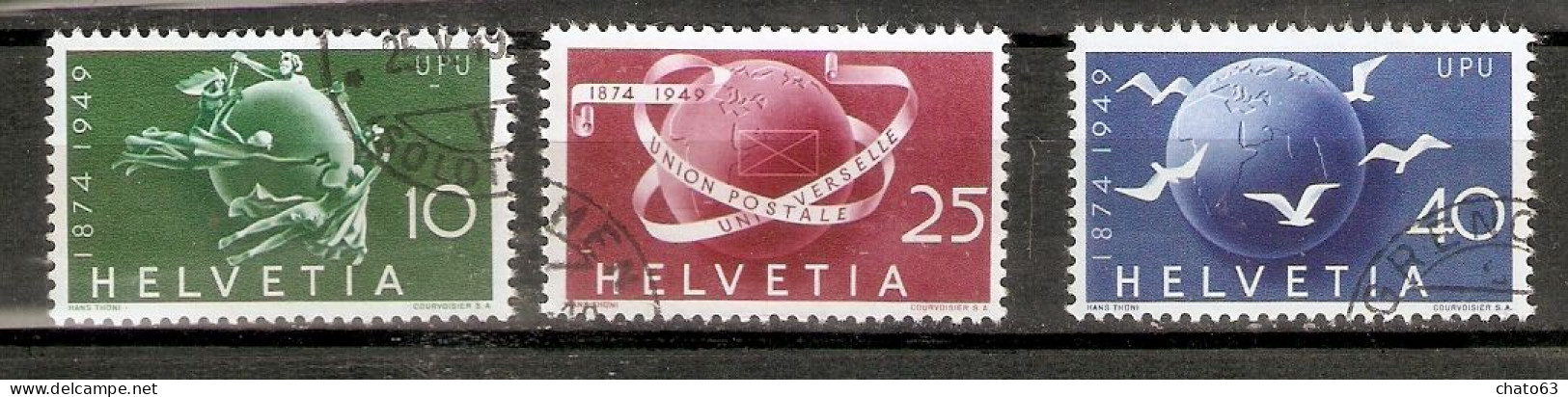 SUIZA. 1949. YT 474/479. 75º ANIV. UNION POSTAL UNIVERSAL - Oblitérés