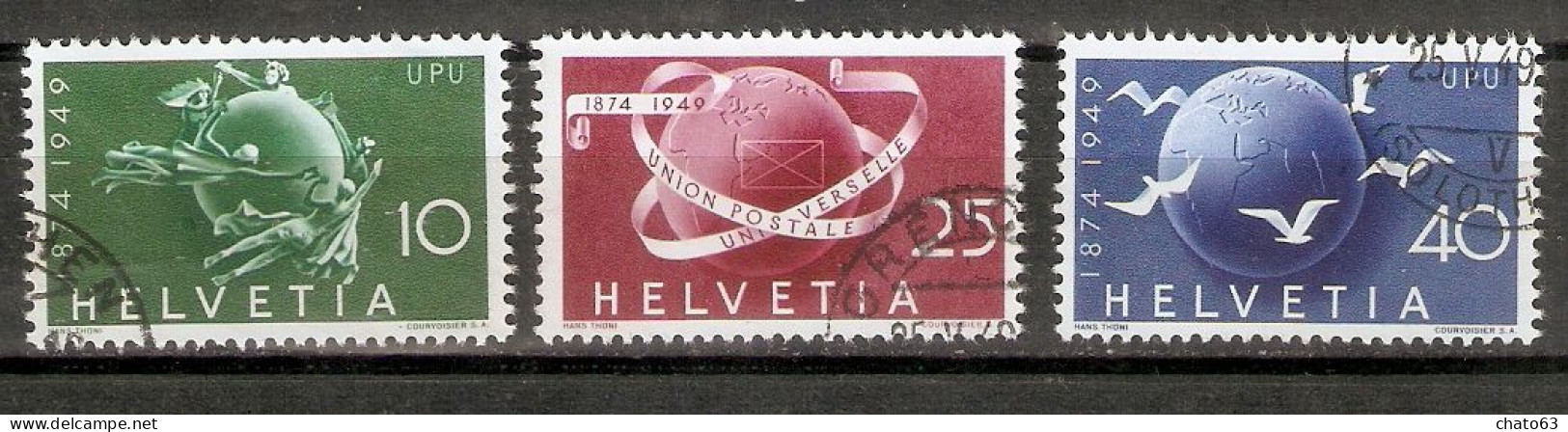 SUIZA. 1949. YT 474/479. 75º ANIV. UNION POSTAL UNIVERSAL - Gebraucht