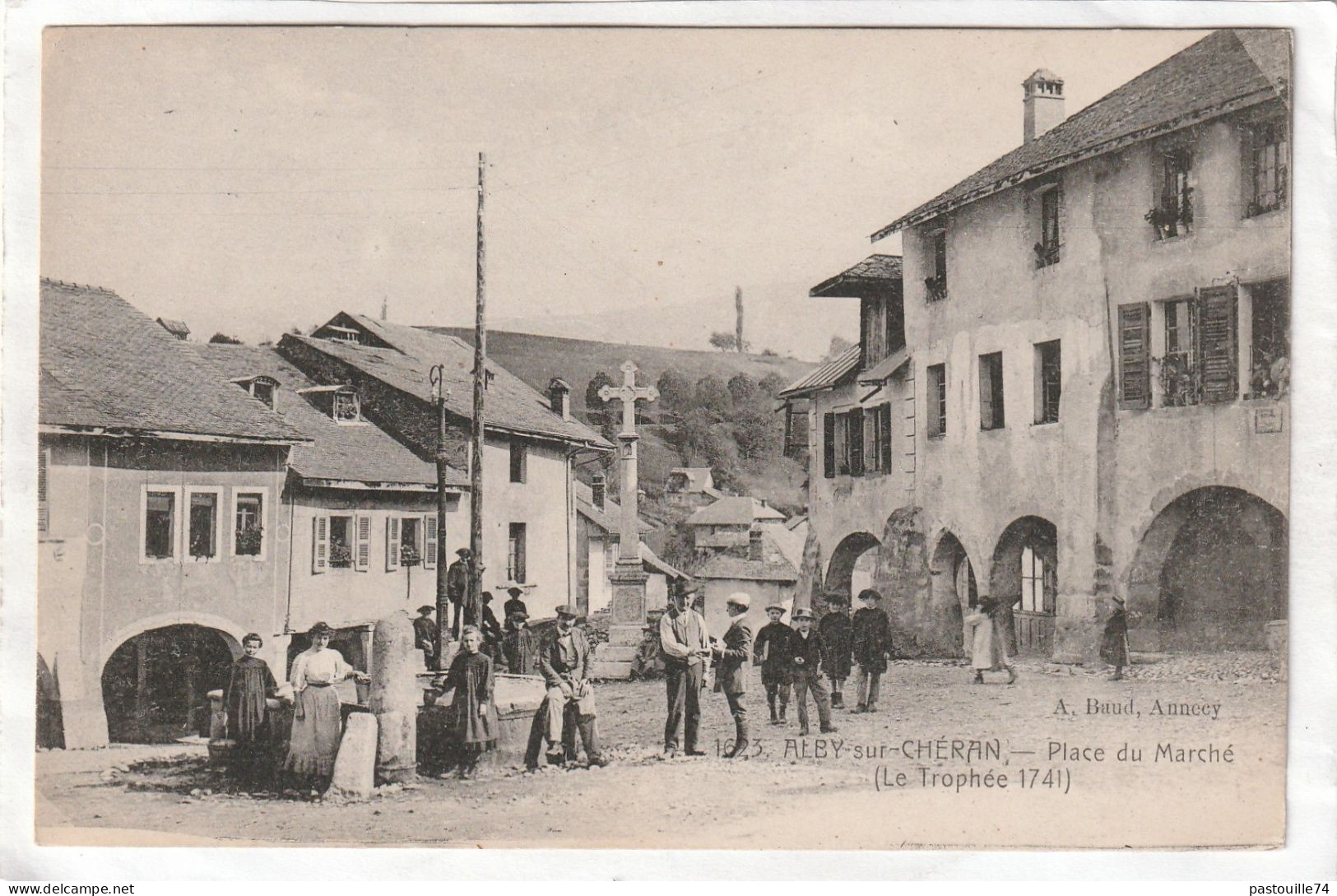 CPA :  14 X 9  -  ALBY-sur-CHERAN  -  Place Du Marché (Le Trophée 1741) - Alby-sur-Cheran