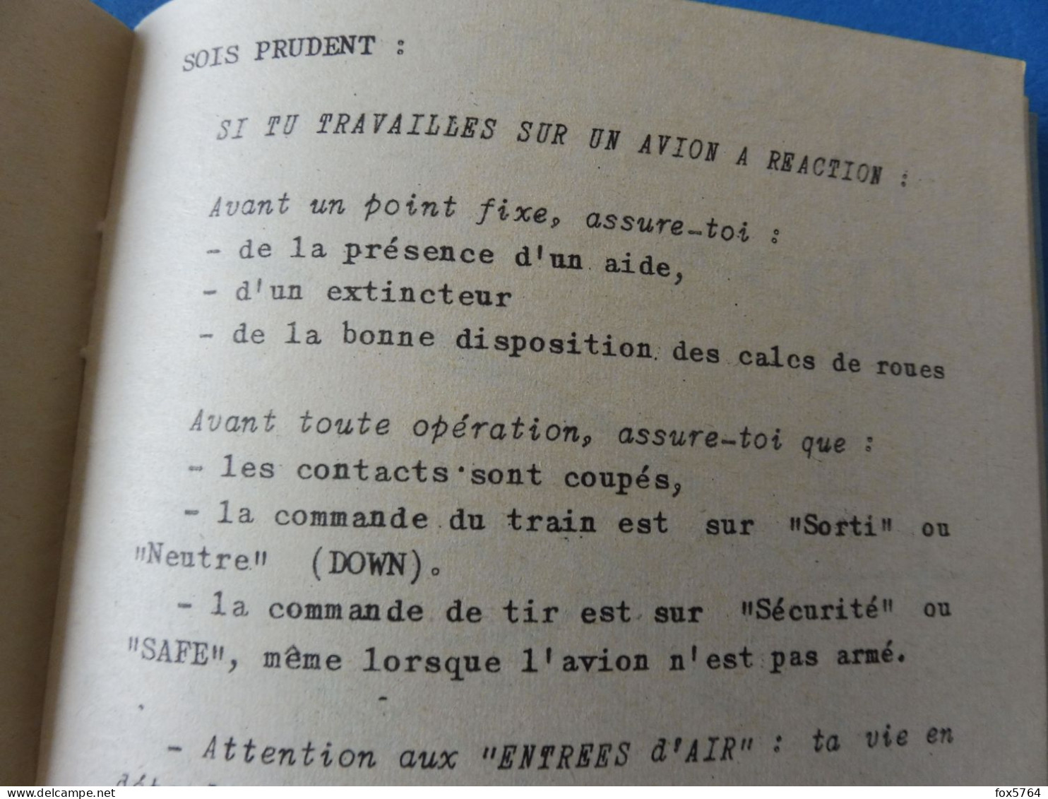 ALGERIE / AVIATION / MEMENTO MECANICIEN AERONEF / ARMEE DE L'AIR / ORIGINAL - Fliegerei