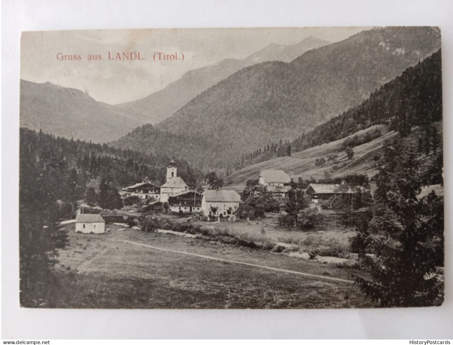 Gruss Aus Landl In Tirol, Gesamtansicht, Bezirk Kufstein, 1910 - Kufstein