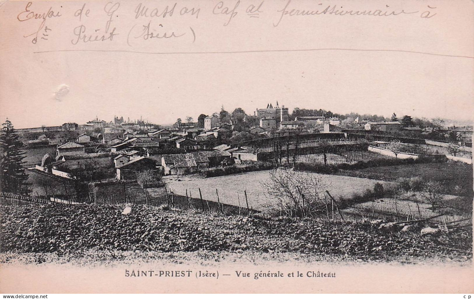 Saint Priest - Vue Generale  Et Le  Chateau -   CPA °Rn - Saint Priest