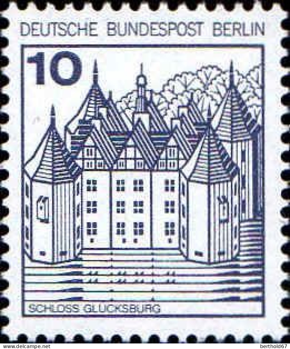 Berlin Poste N** Yv:496 Mi:532AI Schloss Glücksburg (Thème) - Castillos