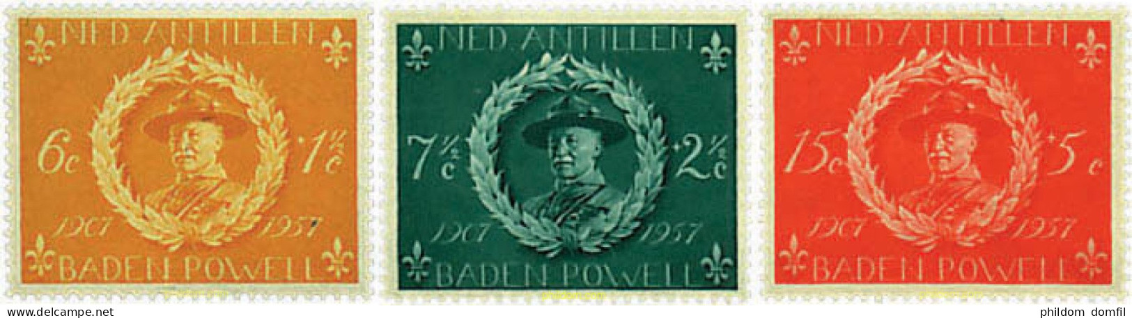 38694 MNH ANTILLAS HOLANDESAS 1957 50 ANIVERSARIO DEL ESCULTISMO - Antilles