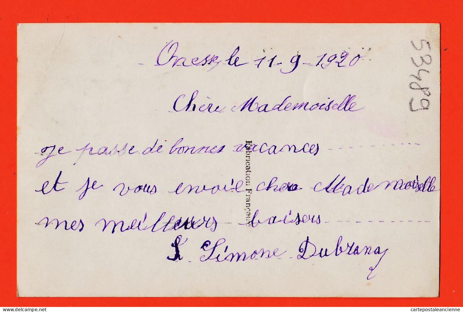 01362 / Peu Commun MORCENX 40-Landes Amitié De Portrait Fillette .. Onesse 11-09-1920 De Simone DUBRANAY-M . J 200 - Morcenx