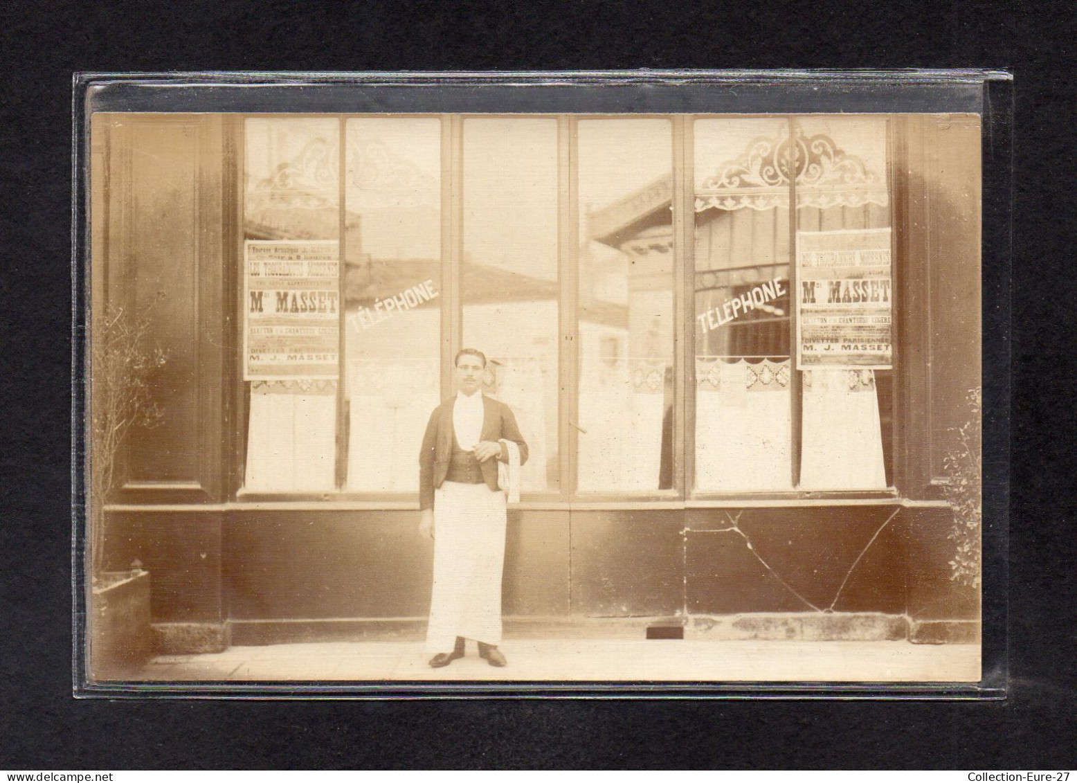 (19/02/24) 79-CPA NIORT - CARTE PHOTO - CAFE ET SON GARCON DE CAFE - LOT DE 2 CARTES - CAFE RESTAURANT BISTRO - COMMERCE - Niort