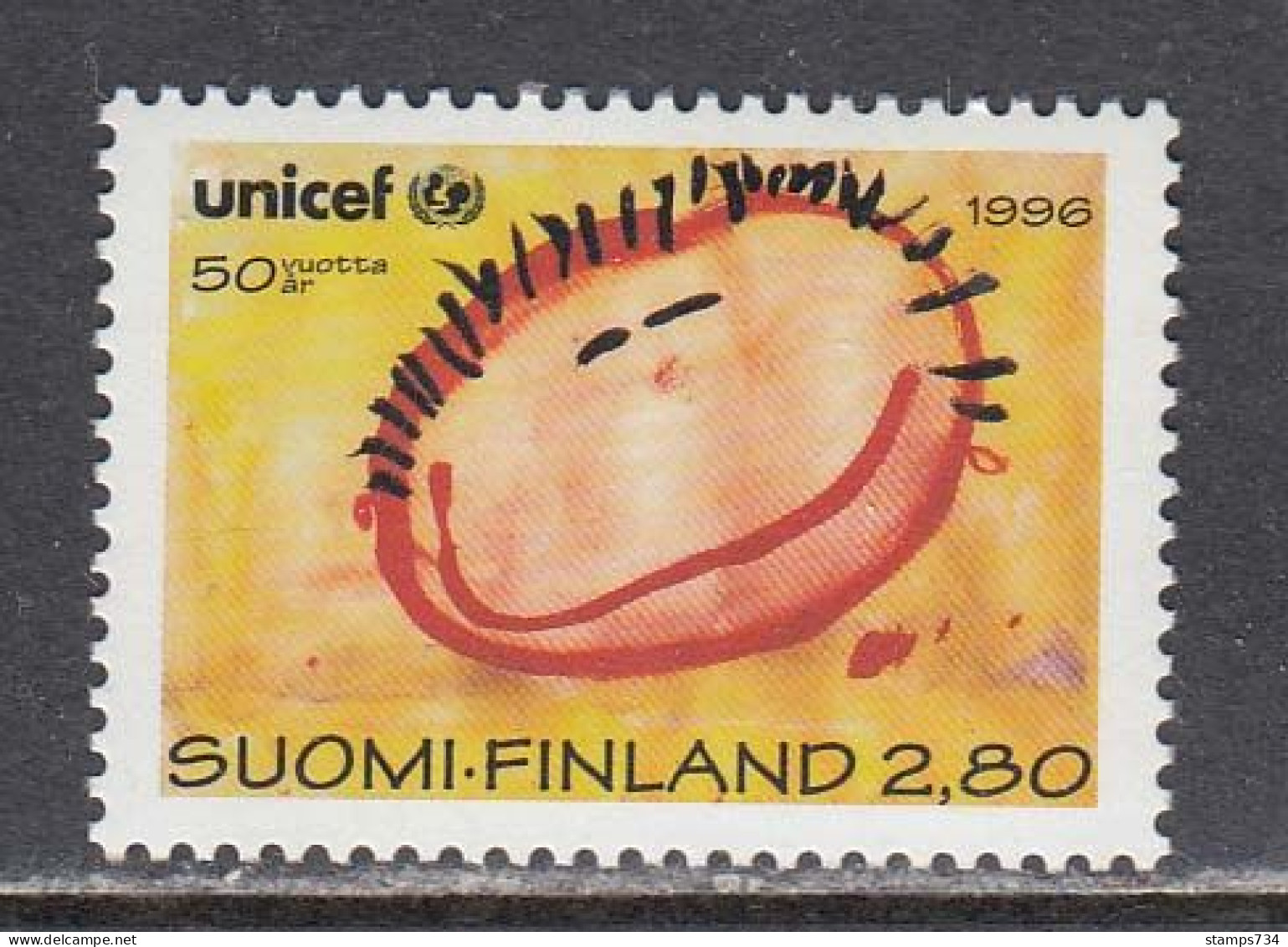 Finland 1996 - 50 Years UNICEF, Mi-Nr. 1331, MNH** - Unused Stamps
