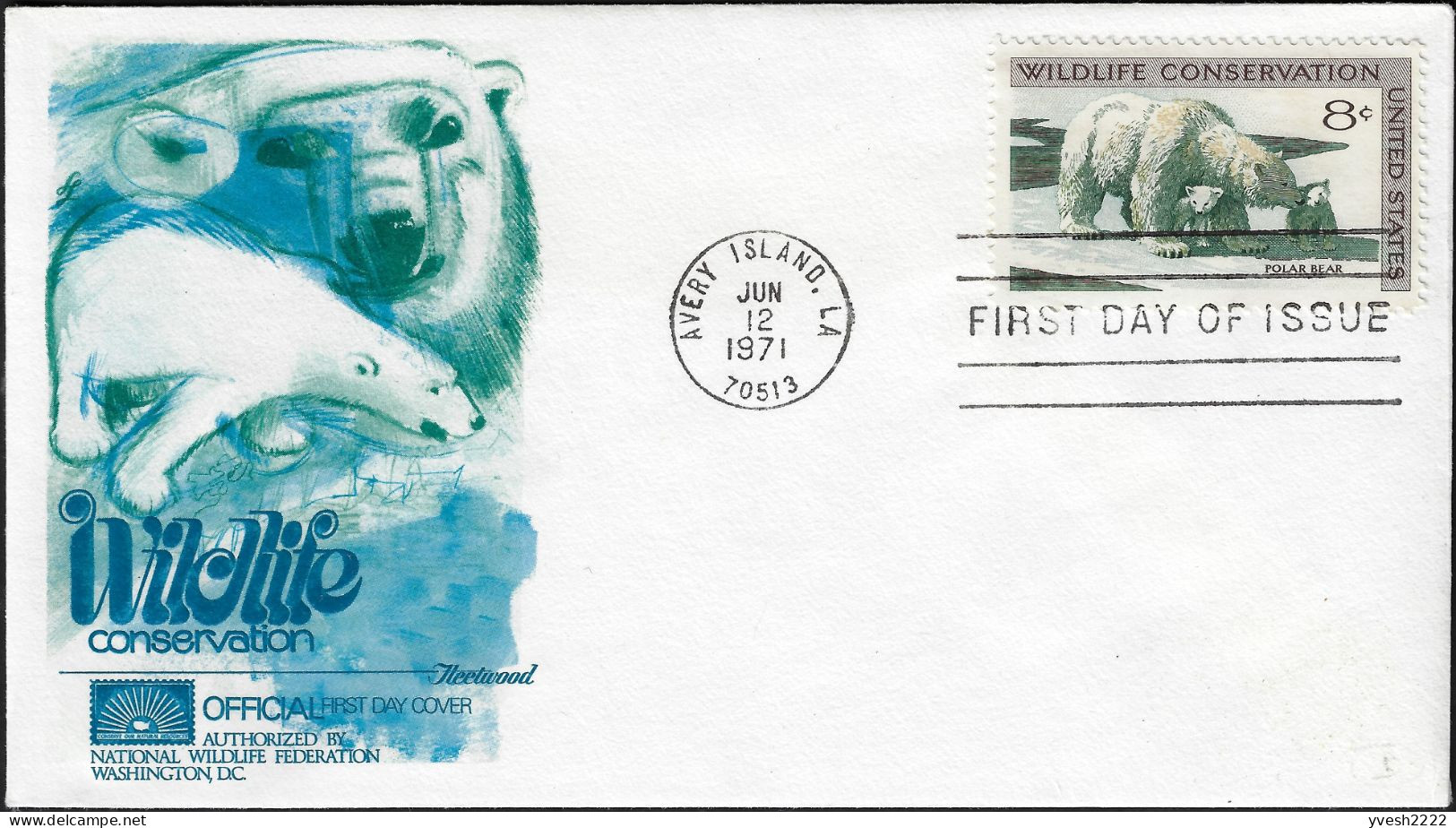 États-Unis USA 1971 Y&T 929. FDC. Ours Polaire - Orsi