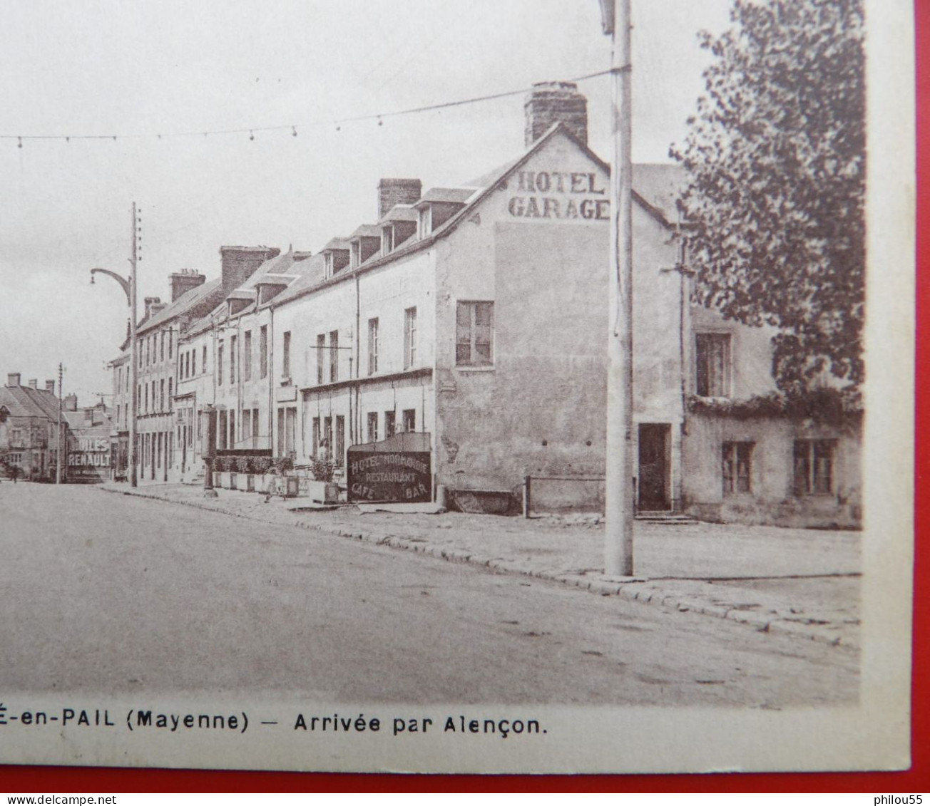 Cpa 53 PRE EN PAIL Anime Hotel NORMADIE Restaurant Les Routiers Traction Citroen Pub Huile RENAULT - Pre En Pail