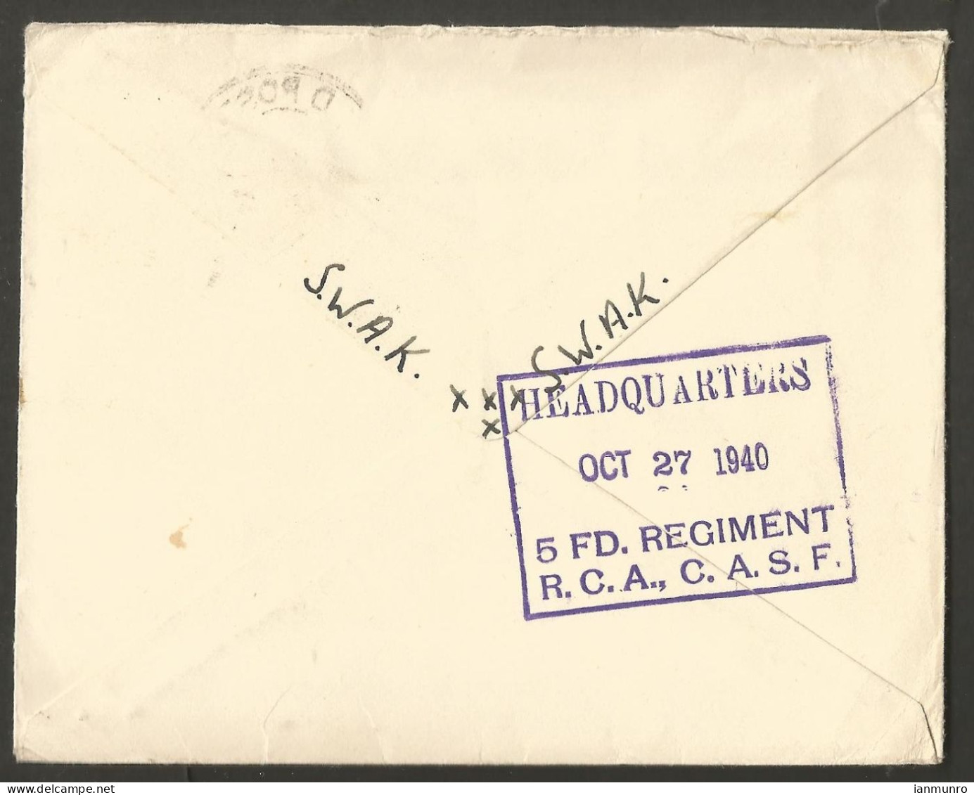1940 Military Cover CASF Field Post Office 432 To Verdun Quebec - Histoire Postale