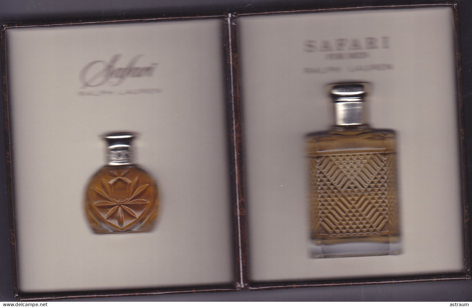 Coffret 2 Miniature Vintage Parfum - Ralph Lauren  - EDP + EDT - Safari - Pleine Avec Boite 7ml - Mignon Di Profumo Uomo (con Box)