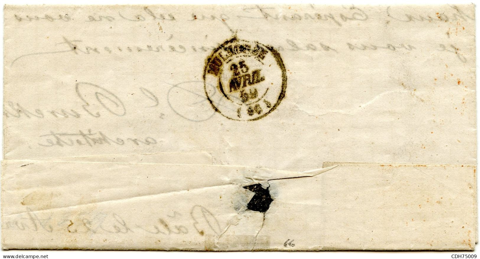 SUISSE - 5 RP + 15 RP SUR LETTRE FRONTALIERE DE BALE POUR MULHOUSE, 1859 - Storia Postale