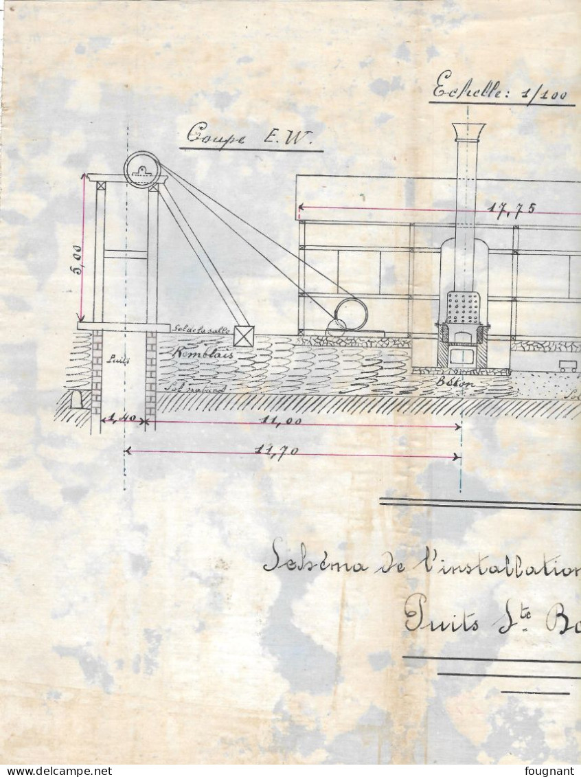 Schéma De L' Installation A établir Aux Liègeois -PUITS Ste. Begge - Autres Plans