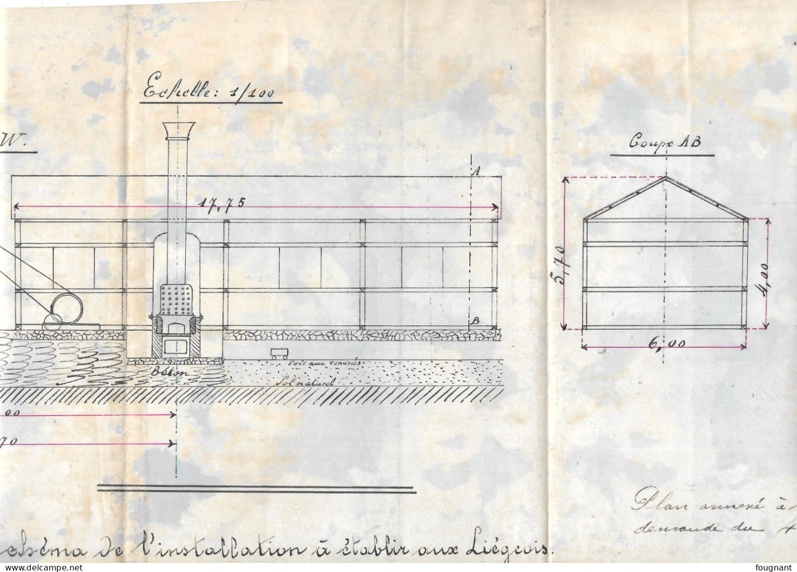 Schéma De L' Installation A établir Aux Liègeois -PUITS Ste. Begge - Andere Plannen