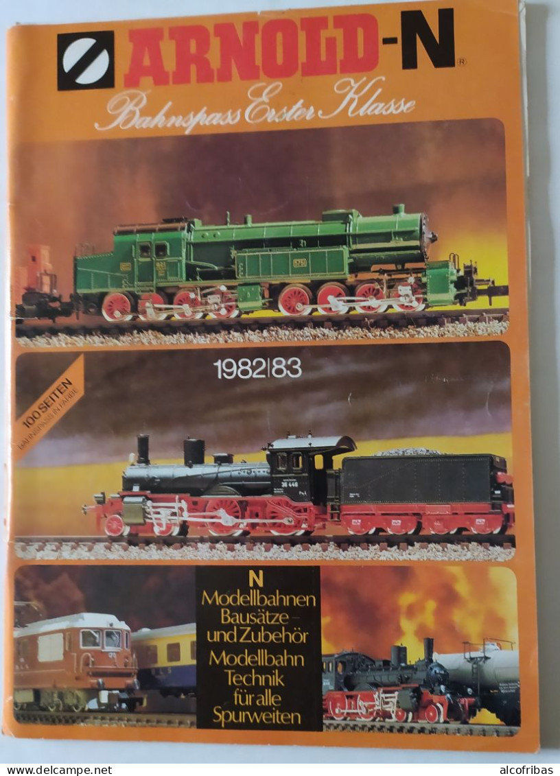Train Chemin Fer Rail Locomotive Wagon Bahnspass Zug Gleise Catalogue Katalog Arnold 1982 - 1983 - Germania
