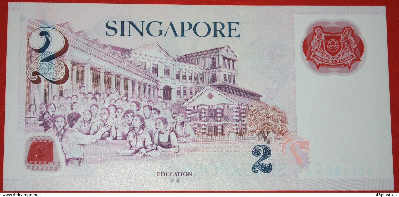 * YUSOF ISHAK (1965-1970): SINGAPORE  2 DOLLARS (2015) TWO DIAMONDS (2006-2022) UNC CRISP!· LOW START!  NO RESERVE! - Singapore
