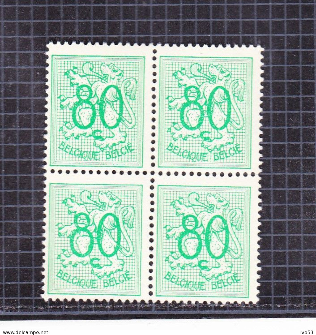 1951 Nr 857** Zonder Scharnier,blokje Van4.Cijfer Op Heraldieke Leeuw. - 1951-1975 Lion Héraldique