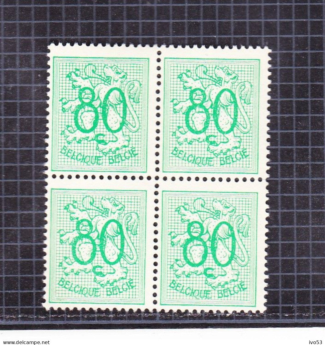 1951 Nr 857** Zonder Scharnier,blokje Van4.Cijfer Op Heraldieke Leeuw. - 1951-1975 Leone Araldico