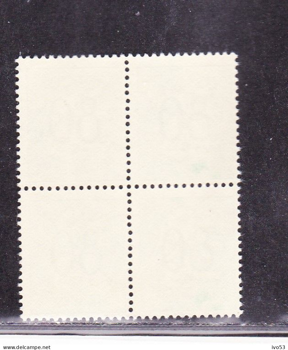 1951 Nr 857** Zonder Scharnier,blokje Van4.Cijfer Op Heraldieke Leeuw. - 1951-1975 Lion Héraldique