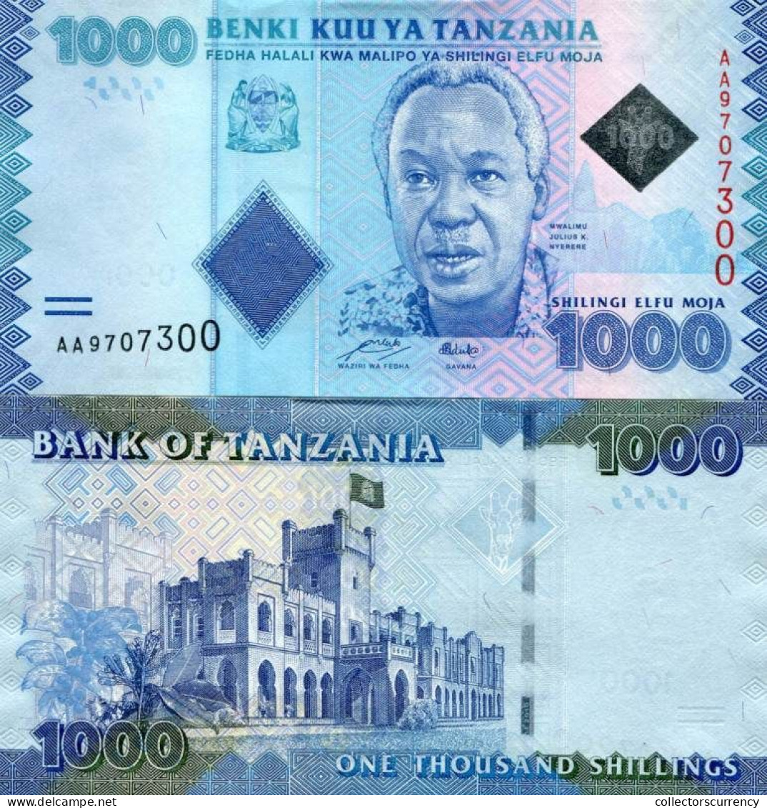 Tanzania 1000 Shillings 2010 Banknote Paper Money P41 Unc X 10 Pieces Lot - Tansania